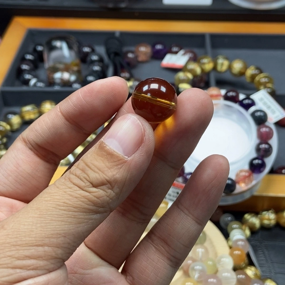 黄水晶单珠吊坠未镶嵌水晶天**二