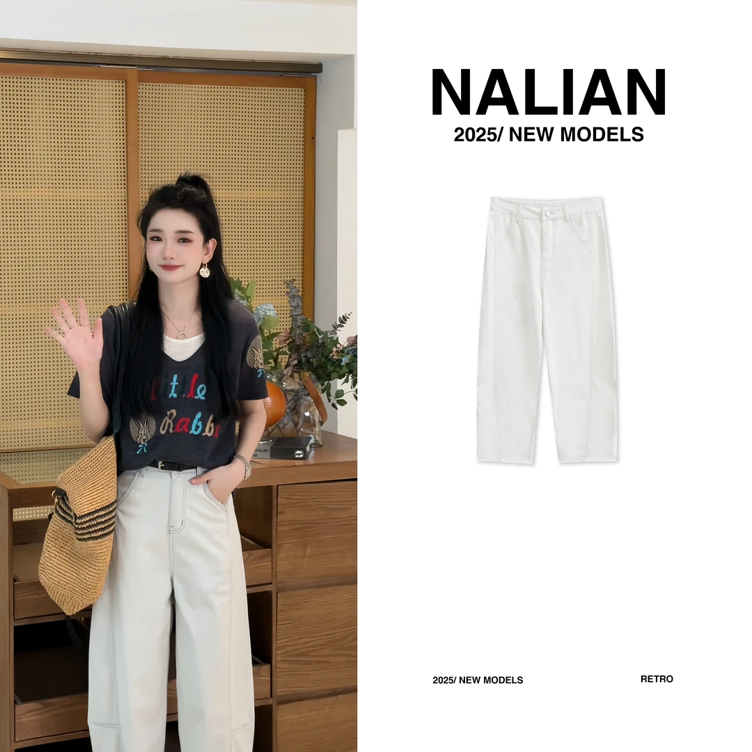 JGCJH2178#老钱风弯刀裤2178