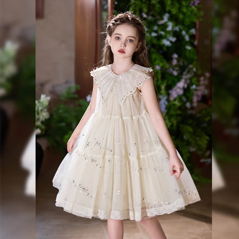 女童千金风洋气仙气纱裙小女孩夏装薄款背心裙超仙夏款礼服连衣裙