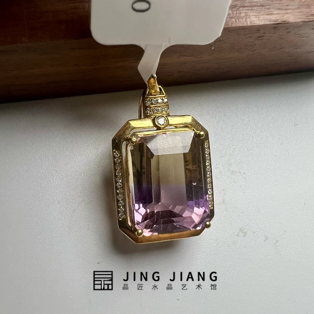 晶匠18k紫黄晶吊坠 编号-JP53425