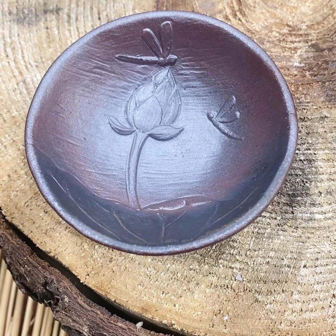 粗陶志野柴烧茶器