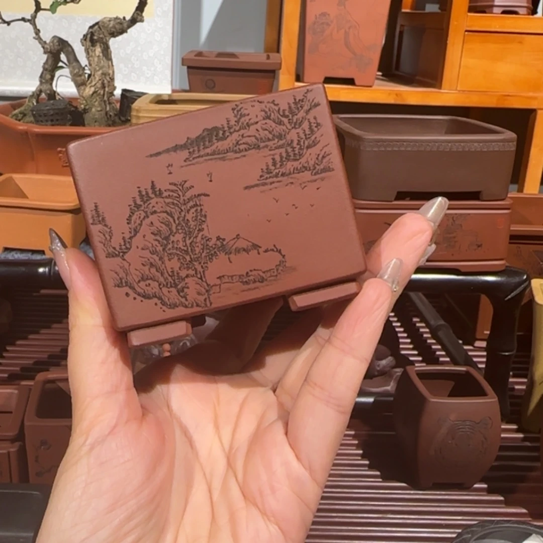 哥***凡紫砂花盆全手工制作
