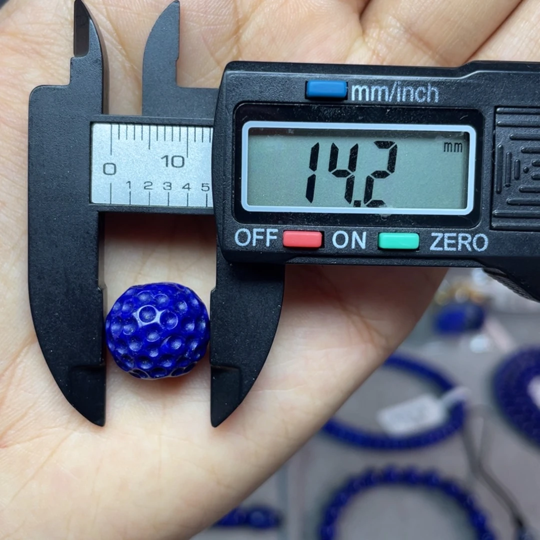 未镶嵌青金石14×13mm陨石坑单珠配饰