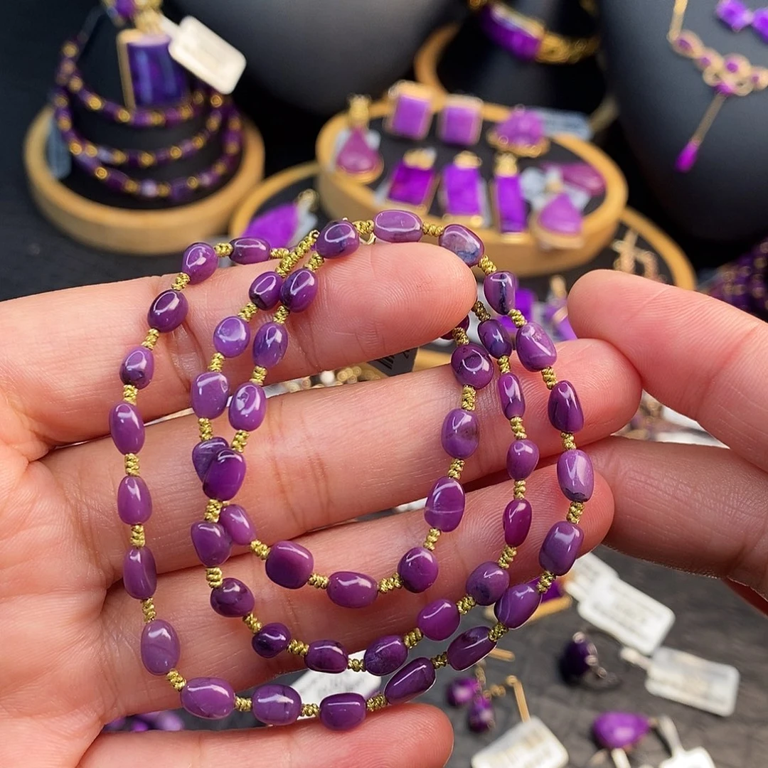 苏纪石（舒俱来）18K金镶嵌项链