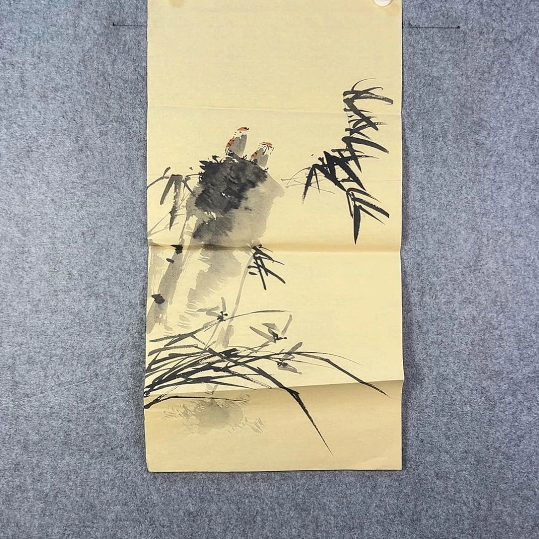 国画311 花鸟在树丛的顶端鸣叫叫声