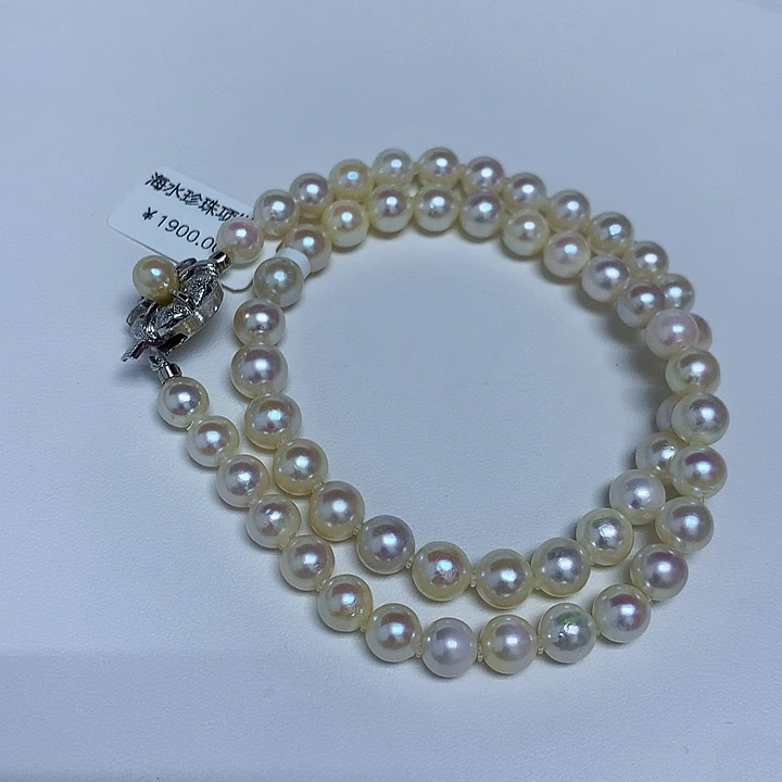 未镶嵌海水珍珠项链7-8