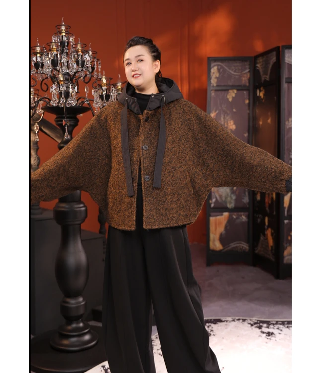 懂您私服冬季新款了连帽保暖外套短款洋气妈妈装