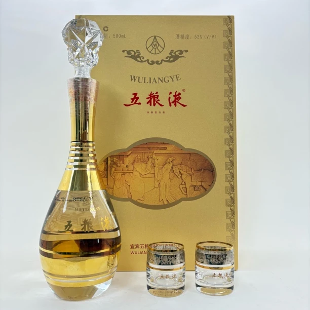 五粮液(2005年)五粮液水晶头香水瓶 豪华礼盒装收藏52度500毫升