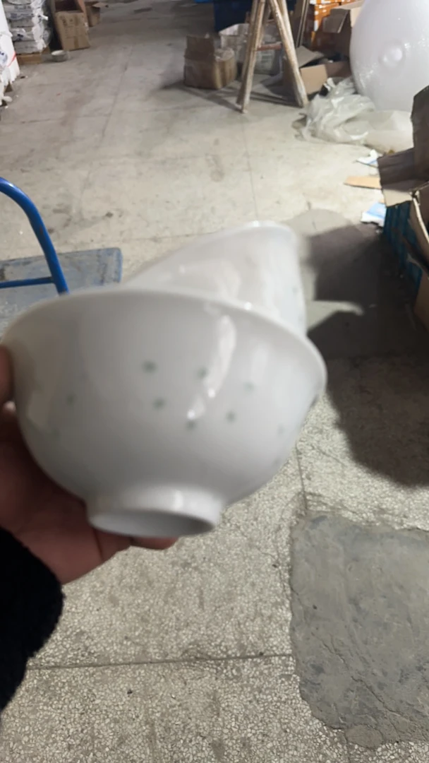 景德镇高温陶瓷老玲珑碗 4.5 寸 2 只