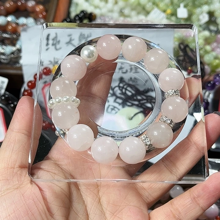 合金水晶手链蜜桃气泡