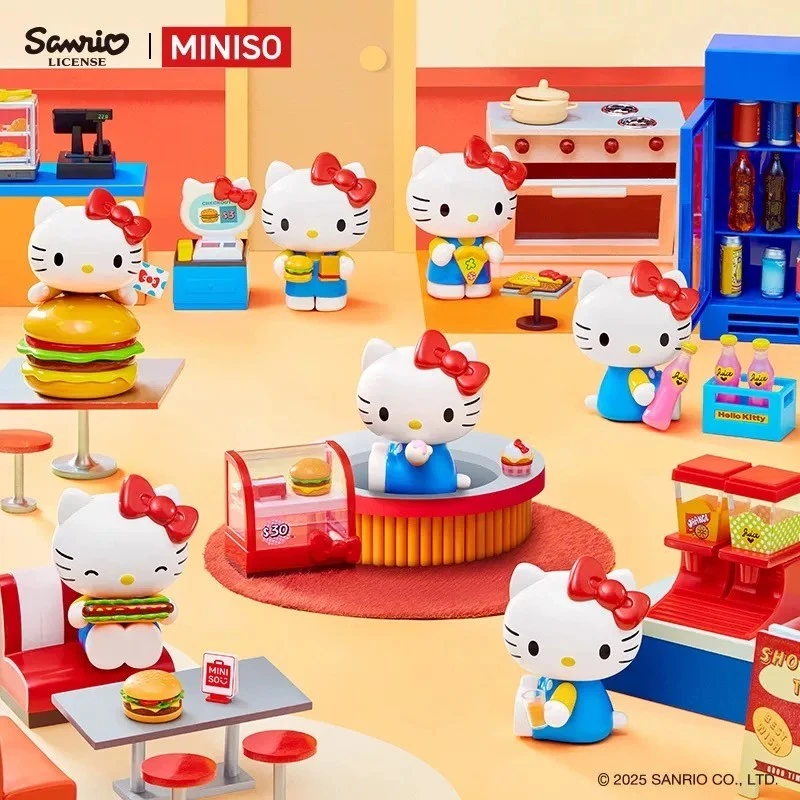 【正品代拆】Hello Kitty复古餐厅系列手办盲盒摆件公仔摆件礼物
