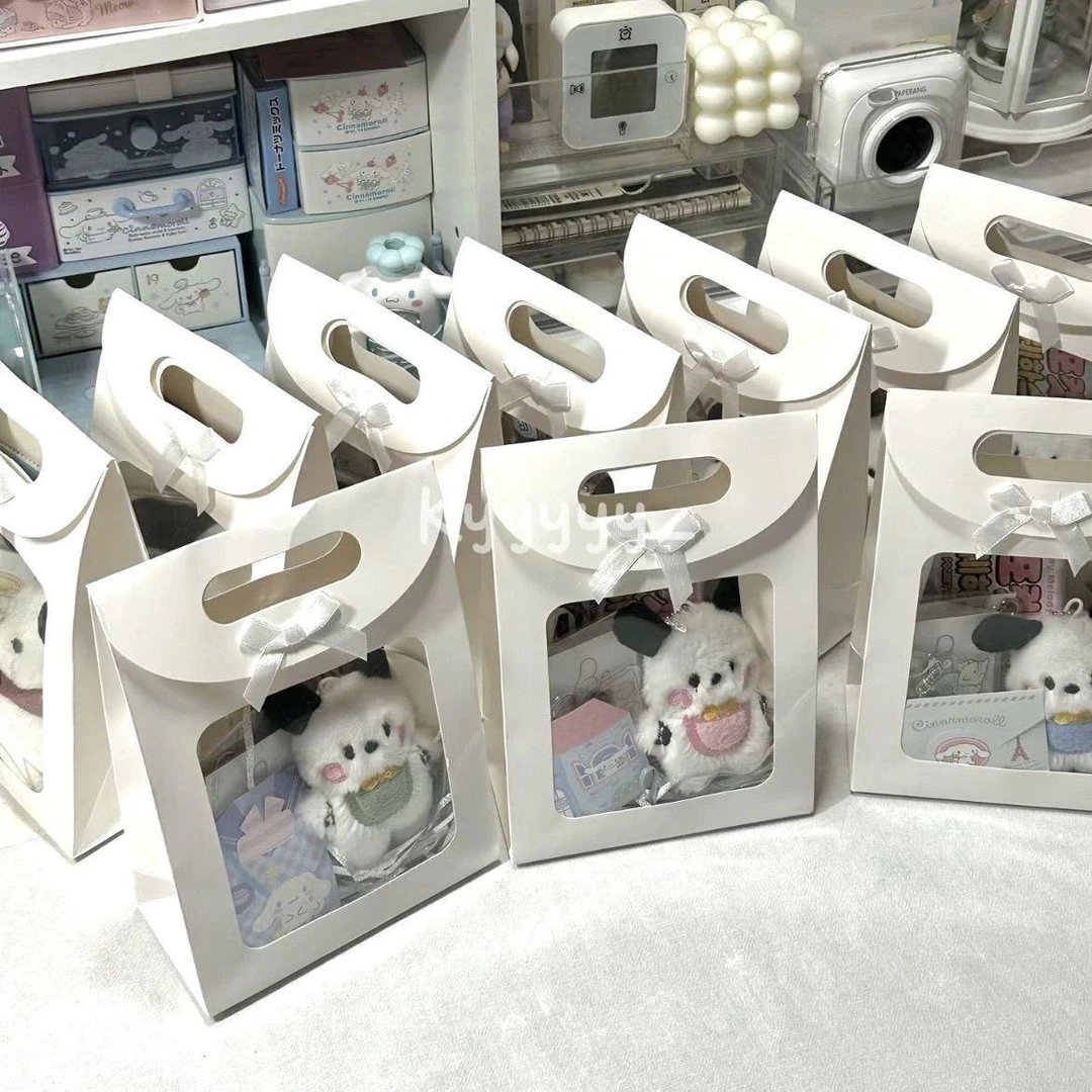 高颜值半透明礼物袋子手提袋ins风高级感轻奢简约牛皮纸袋收纳袋