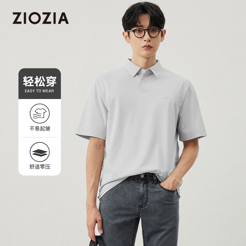 ZIOZIA韩国通勤男装零压易打理POLO衫TTPE2231慵懒风男装