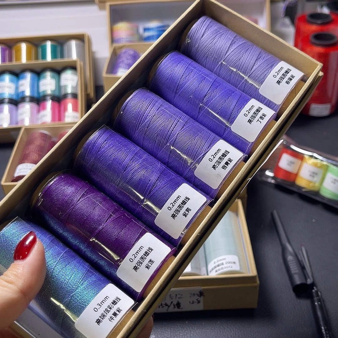 J390/0.2高强圆蜡5卷紫色➕0.3炫彩仲夏紫