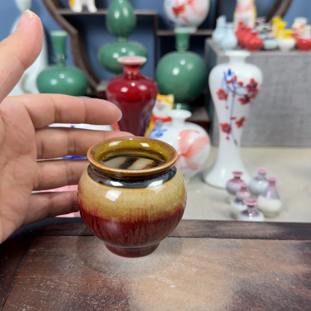陶瓷手工小花器摆件