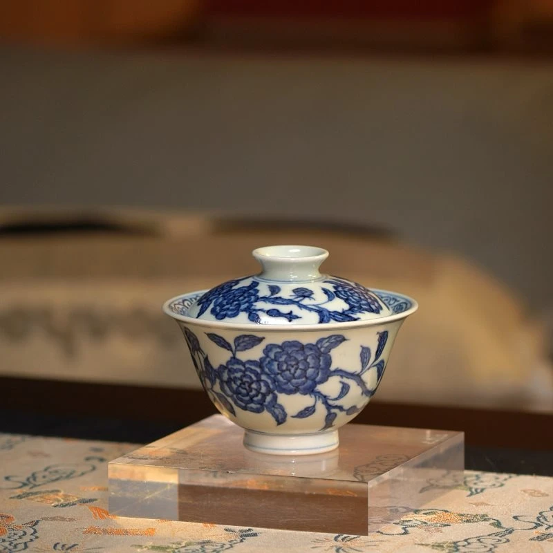 逸古堂 芙蓉花盖碗 YGMW222 BJ