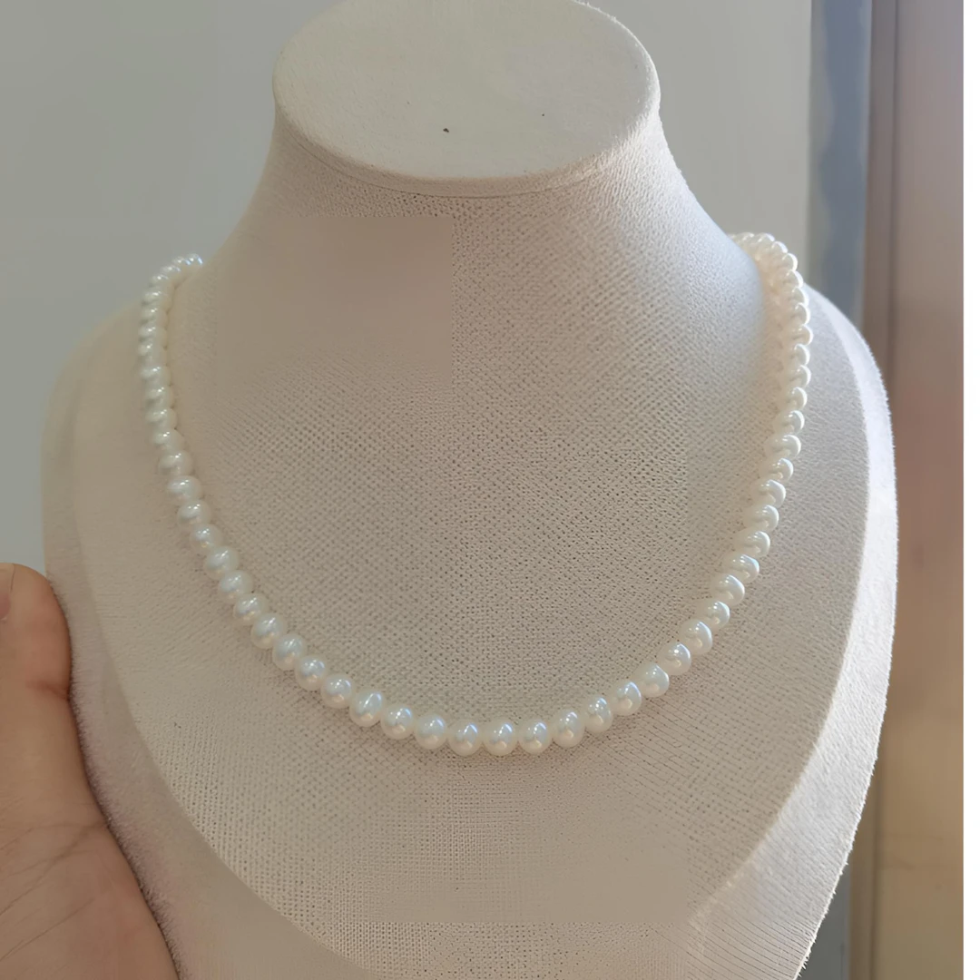 新品上新 淡水无核珍珠小米珠冷白透粉强光无瑕5-6mm简约时尚