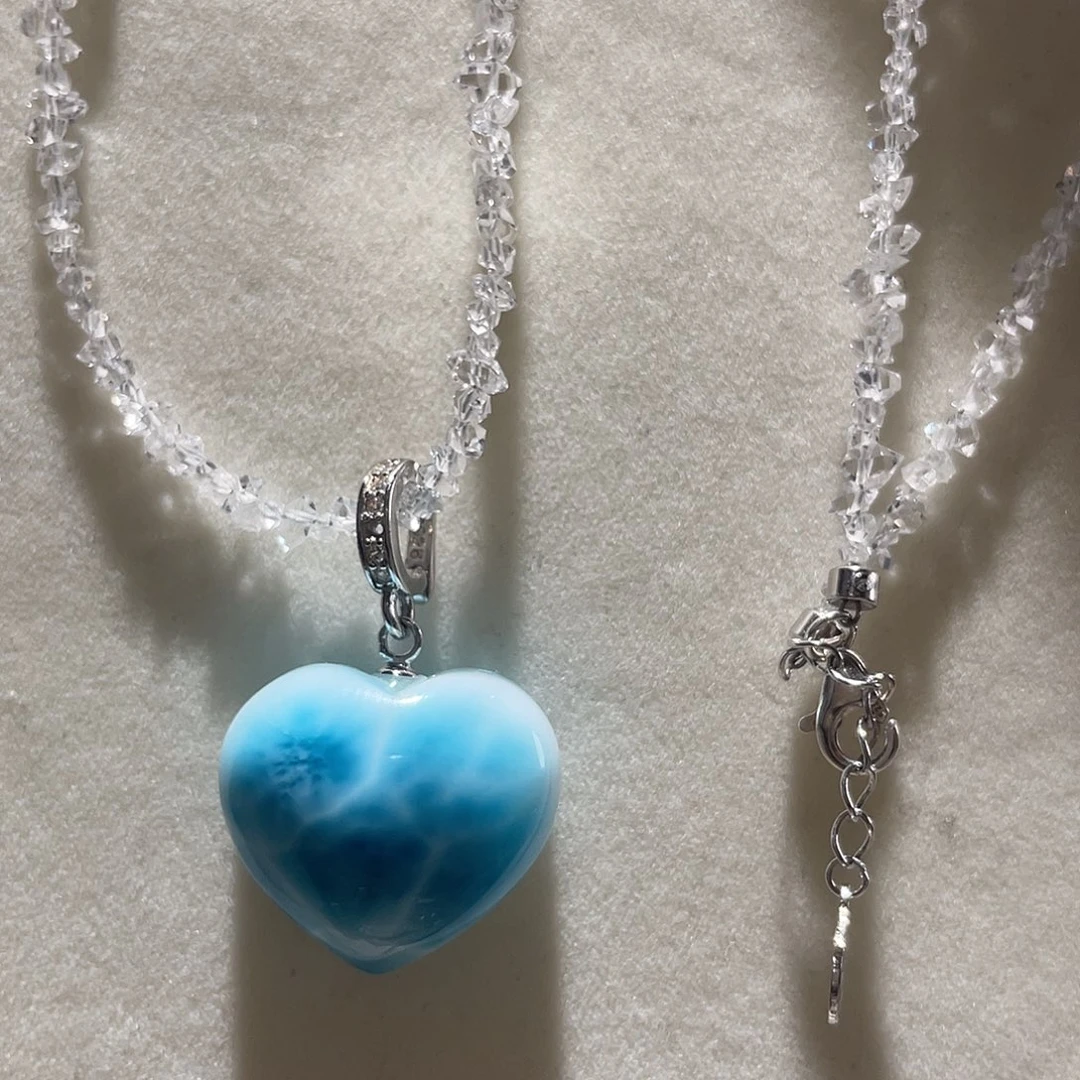 针钠钙石（海纹石）吊坠(赠链)银S925镶嵌