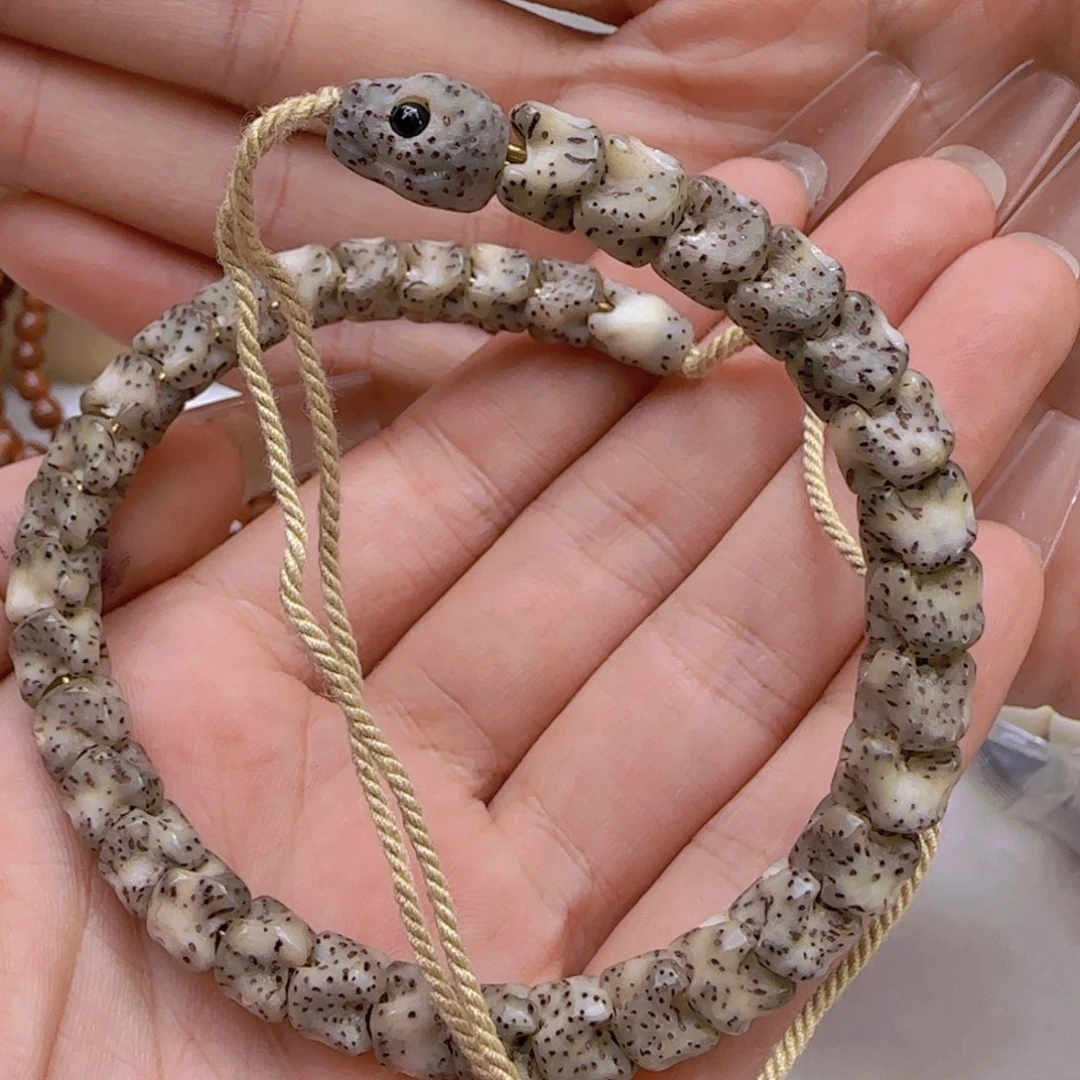 星月菩提手串83王者石玉星月菩提设骨单圈