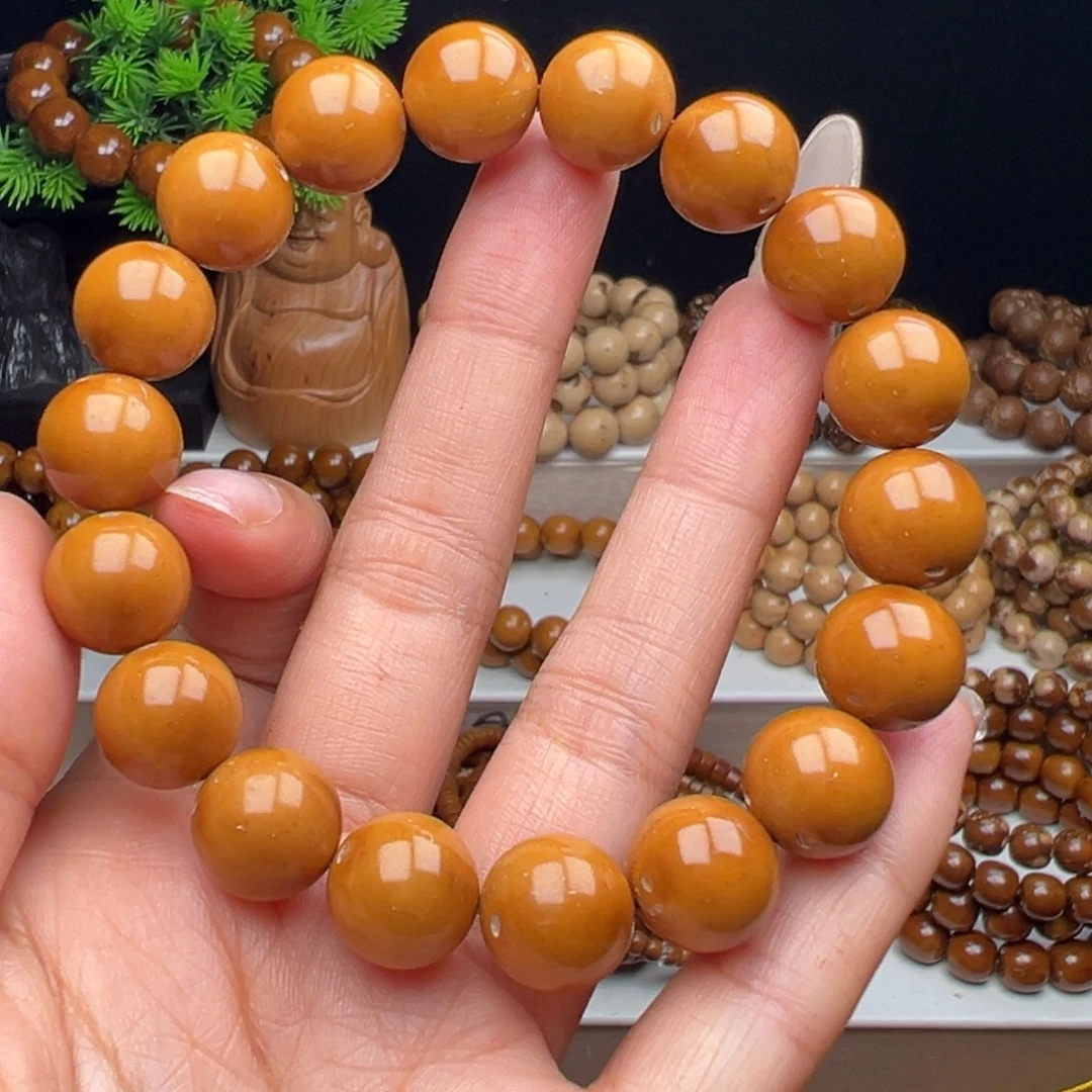 紫金鼠手串12.8半实心光珠