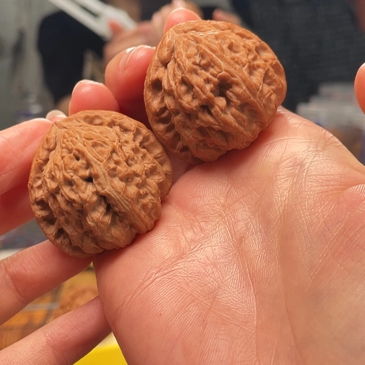 文玩核桃把件白狮子40全