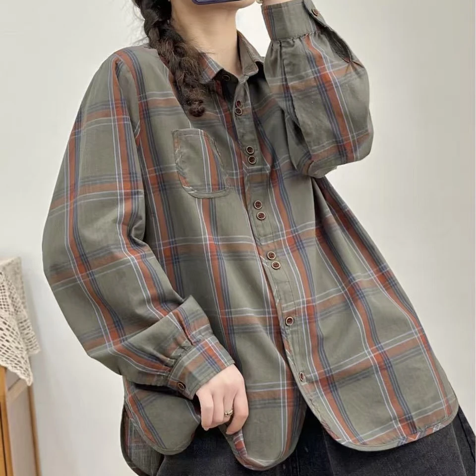 两穿休闲舒适格子衬衫