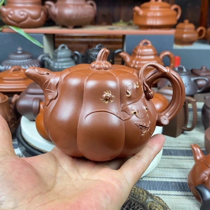 给***带茶壶紫砂特价促销380cc