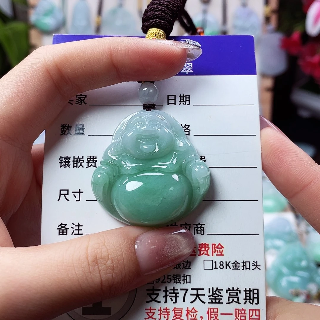 翡翠未镶嵌颈饰佛公05