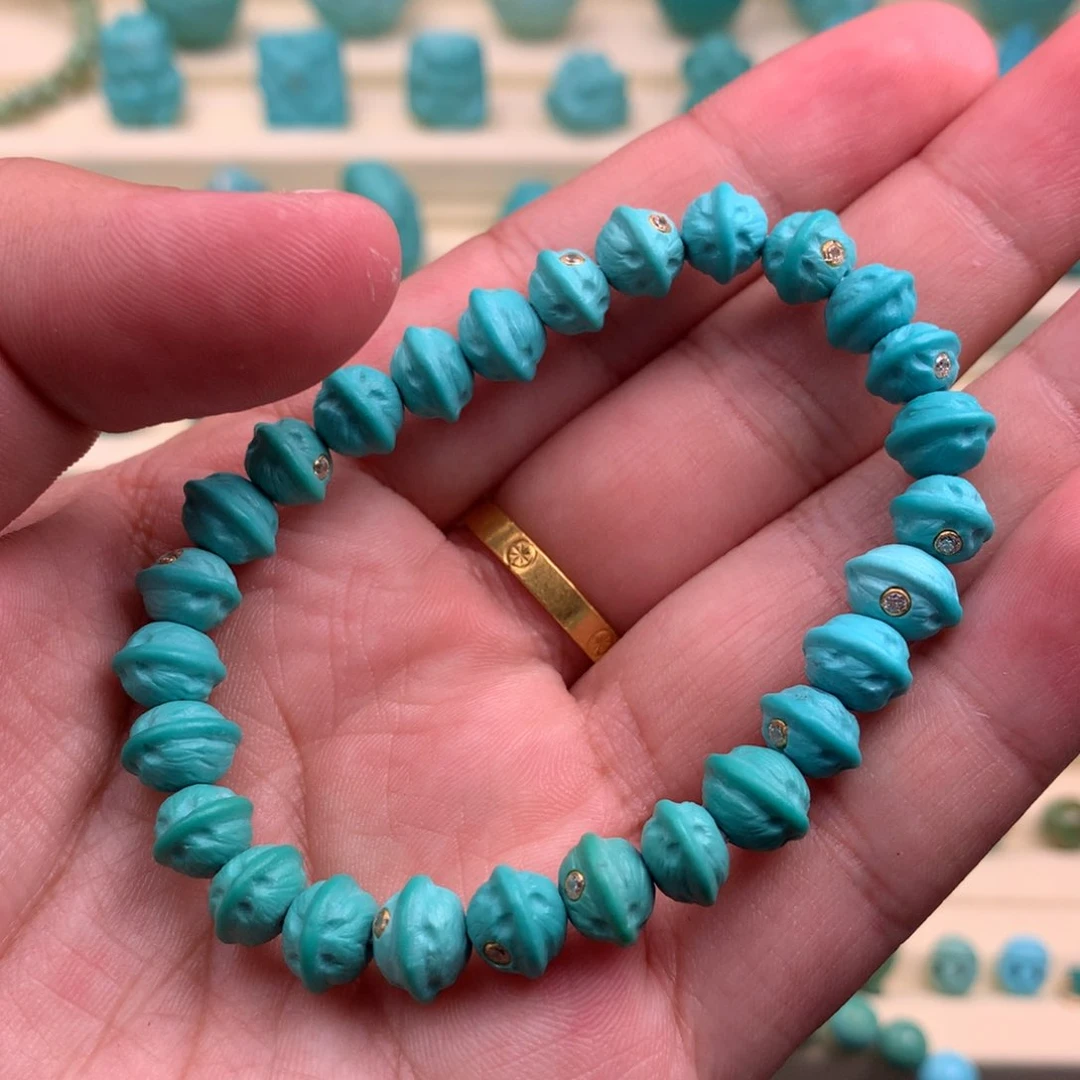 未镶嵌绿松石珠宝奇石