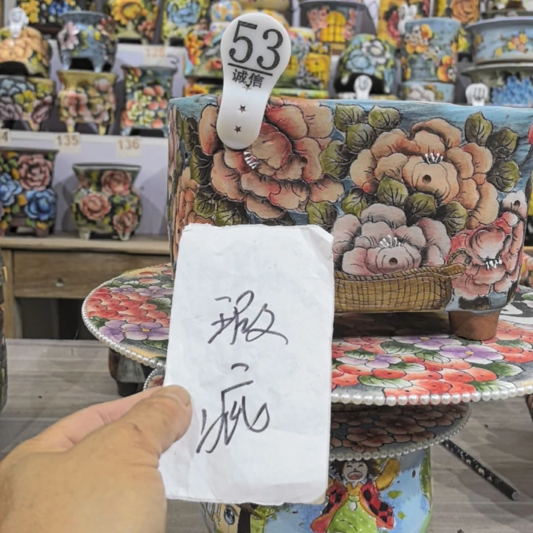 红泥花盆瑕疵处理
