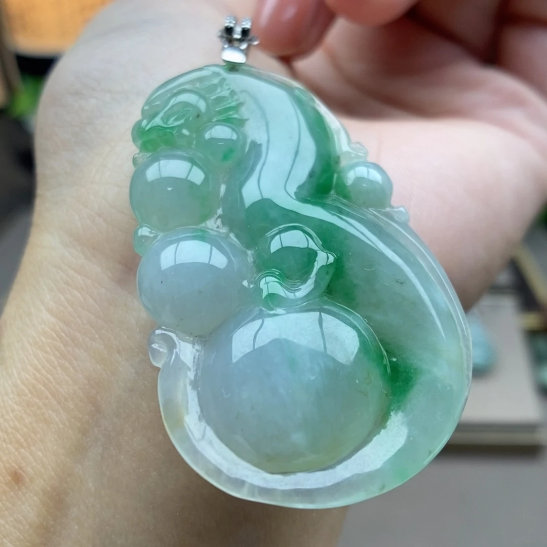 翡翠银S925镶嵌颈饰41