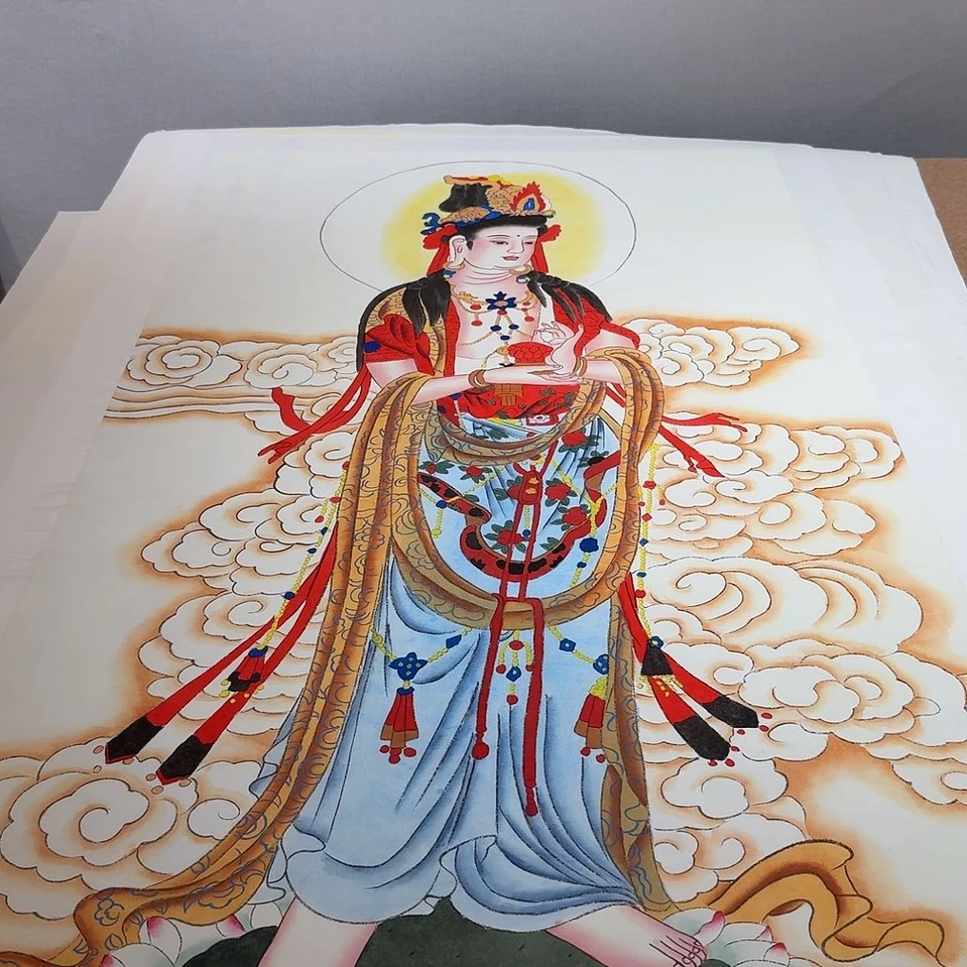 国画大势至菩萨一副