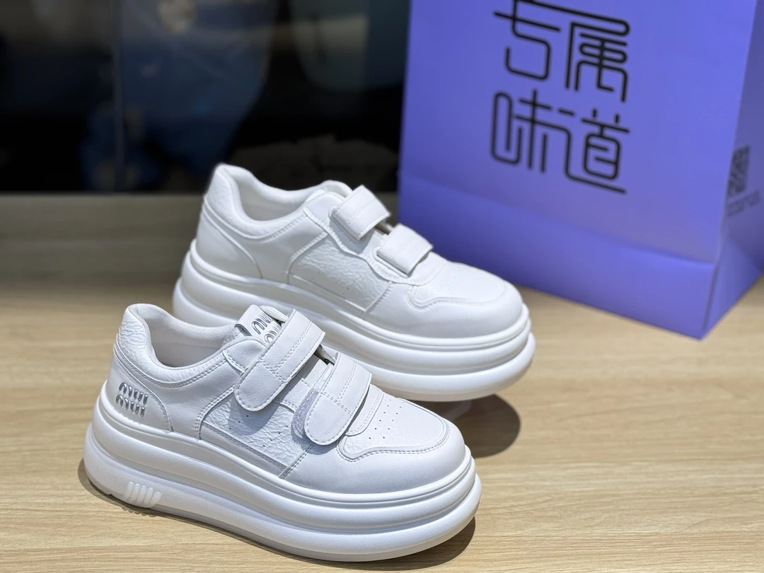 厚底增高魔术贴小白女春款新韩版休闲板鞋713