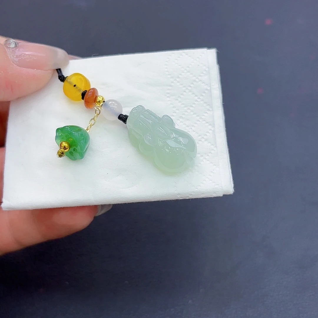 翡翠挂件未镶嵌精品•手机挂