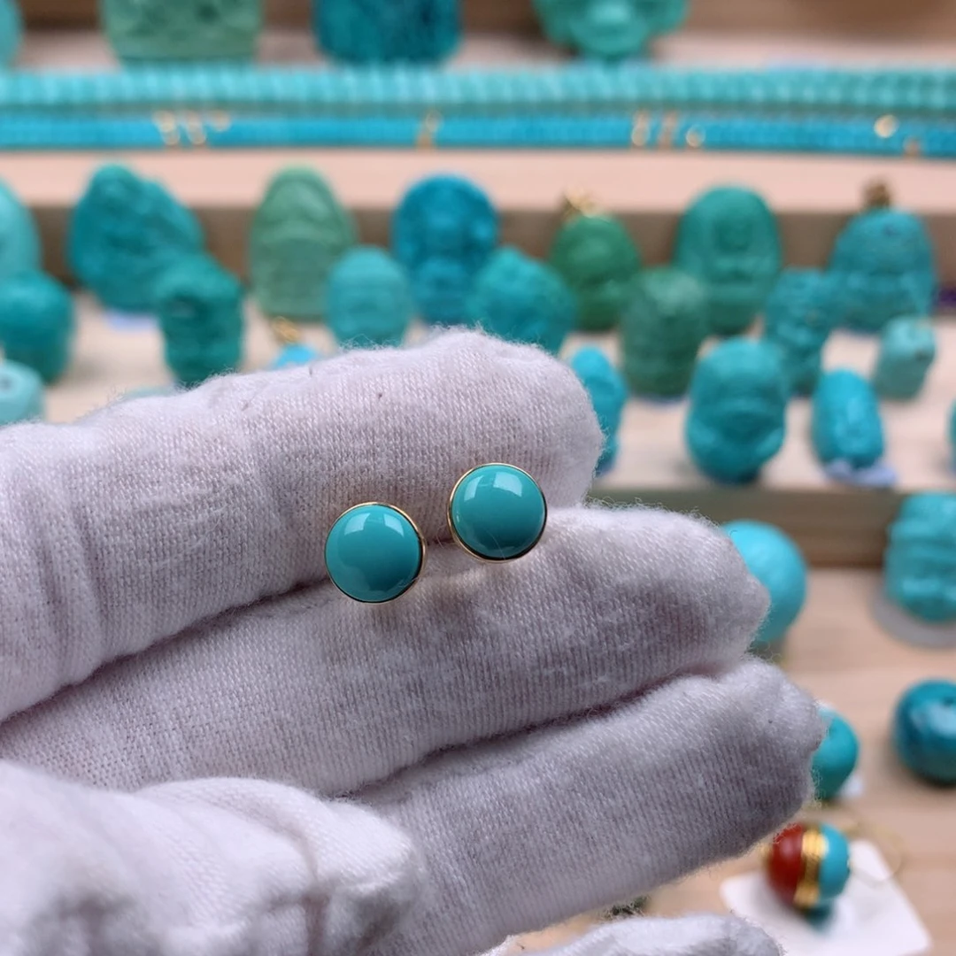 绿松石配饰18K金镶嵌春*晚