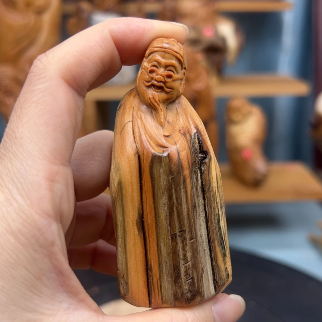 木崖柏木摆件手把件