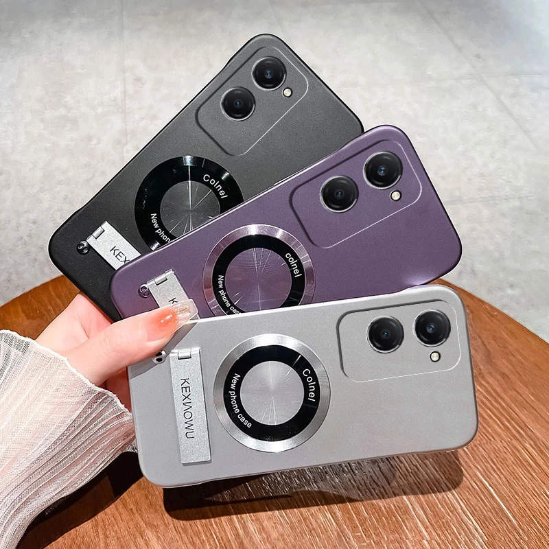 【新款】适用于vivoy37超薄无边框实用防摔保护套带支架高级手机壳