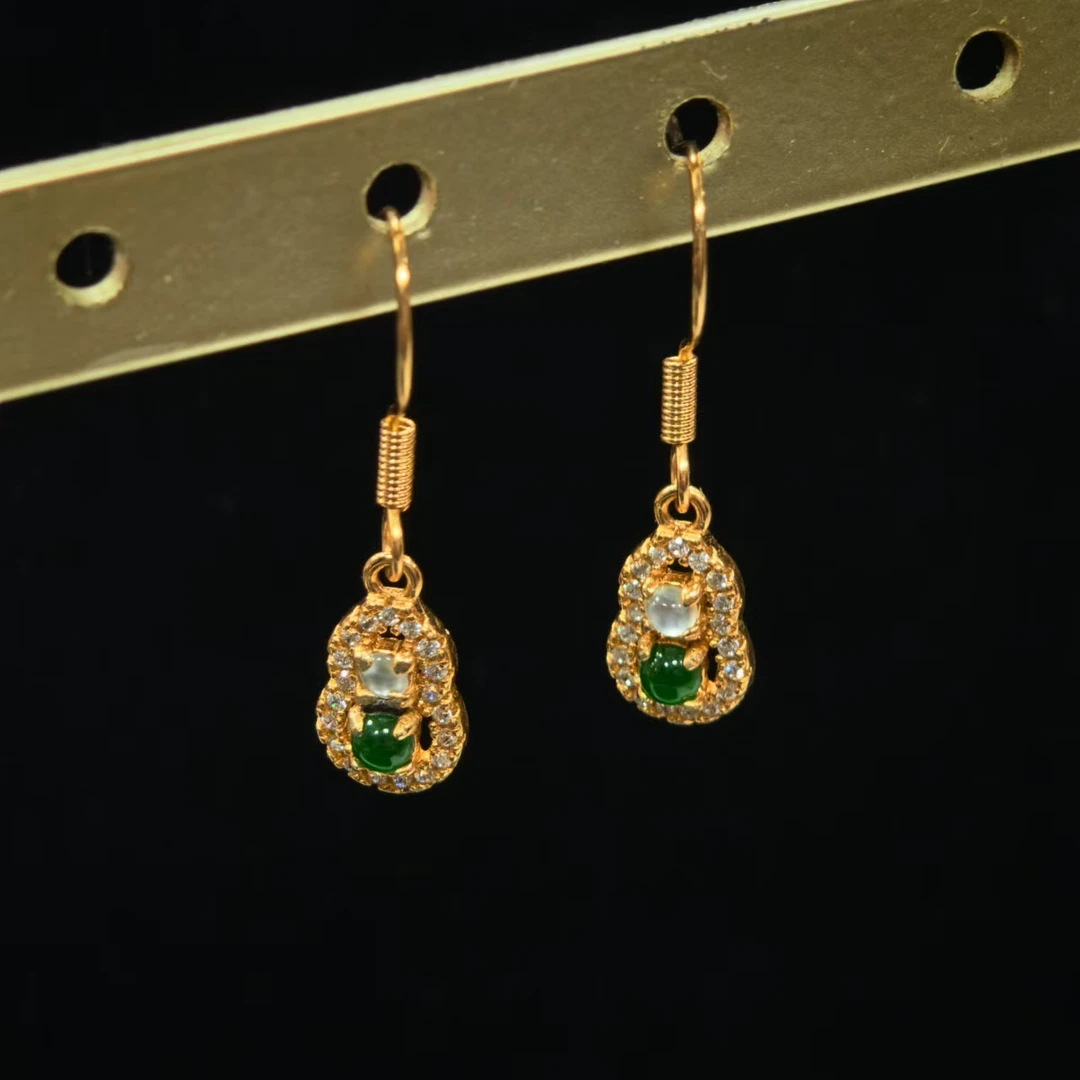 QJ051天然A货翡翠【耳饰/对】多样性发一个