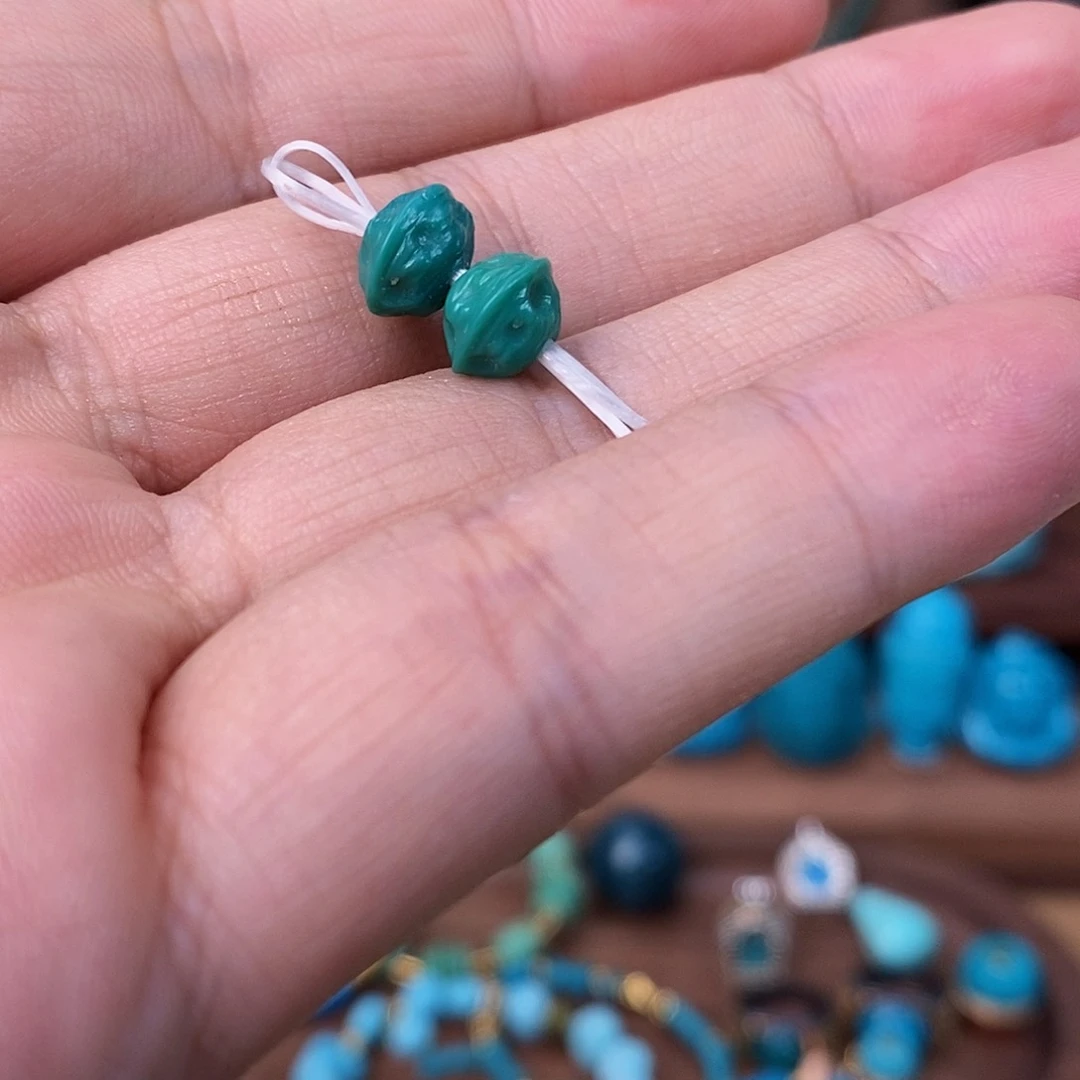 绿松石颈饰未镶嵌百香对珠