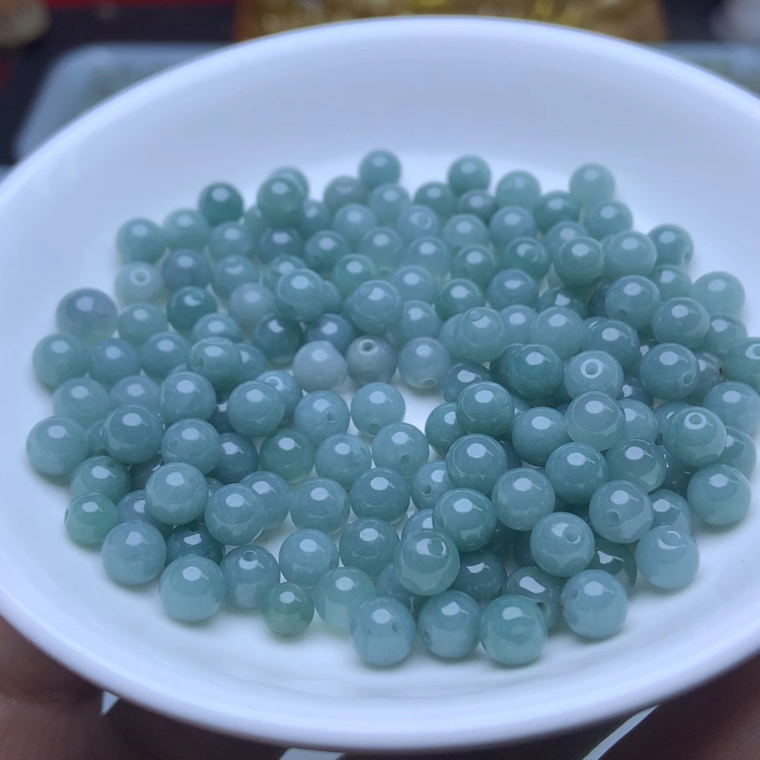 未镶嵌手链翡翠卡6冰蓝水35个