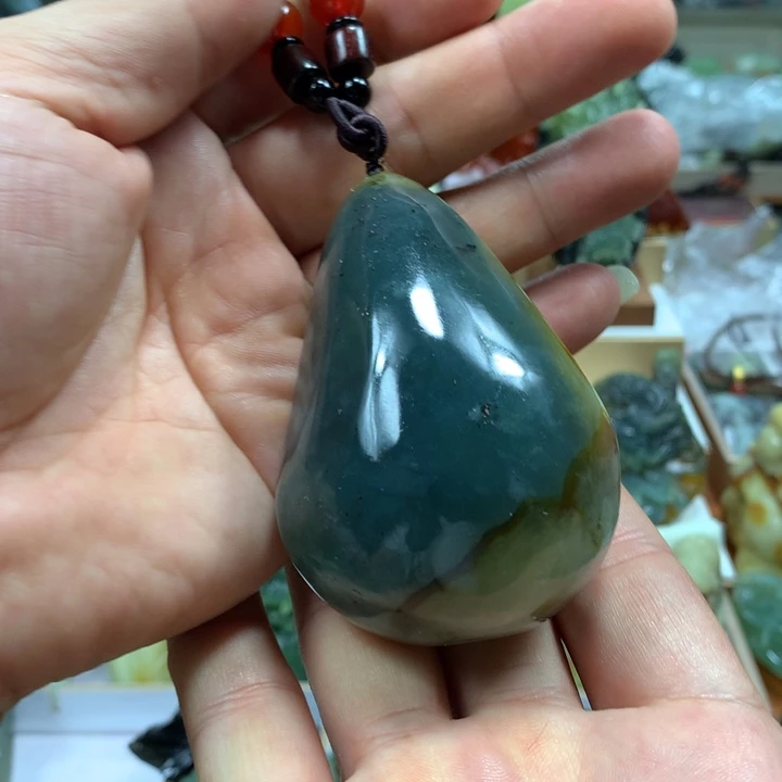 蛇纹石玉未镶嵌 手把件