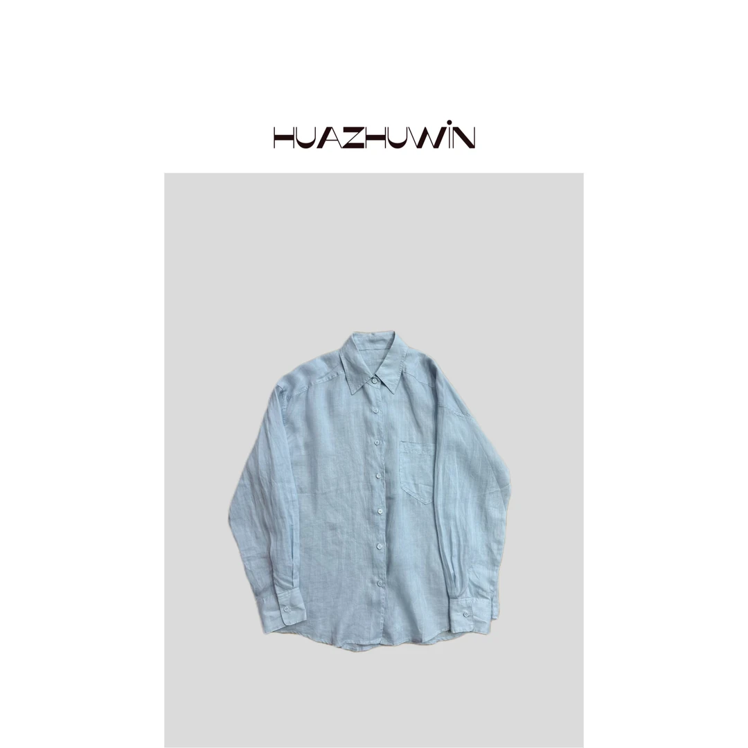 HZ-私服款原单100苎麻韩版衬衫