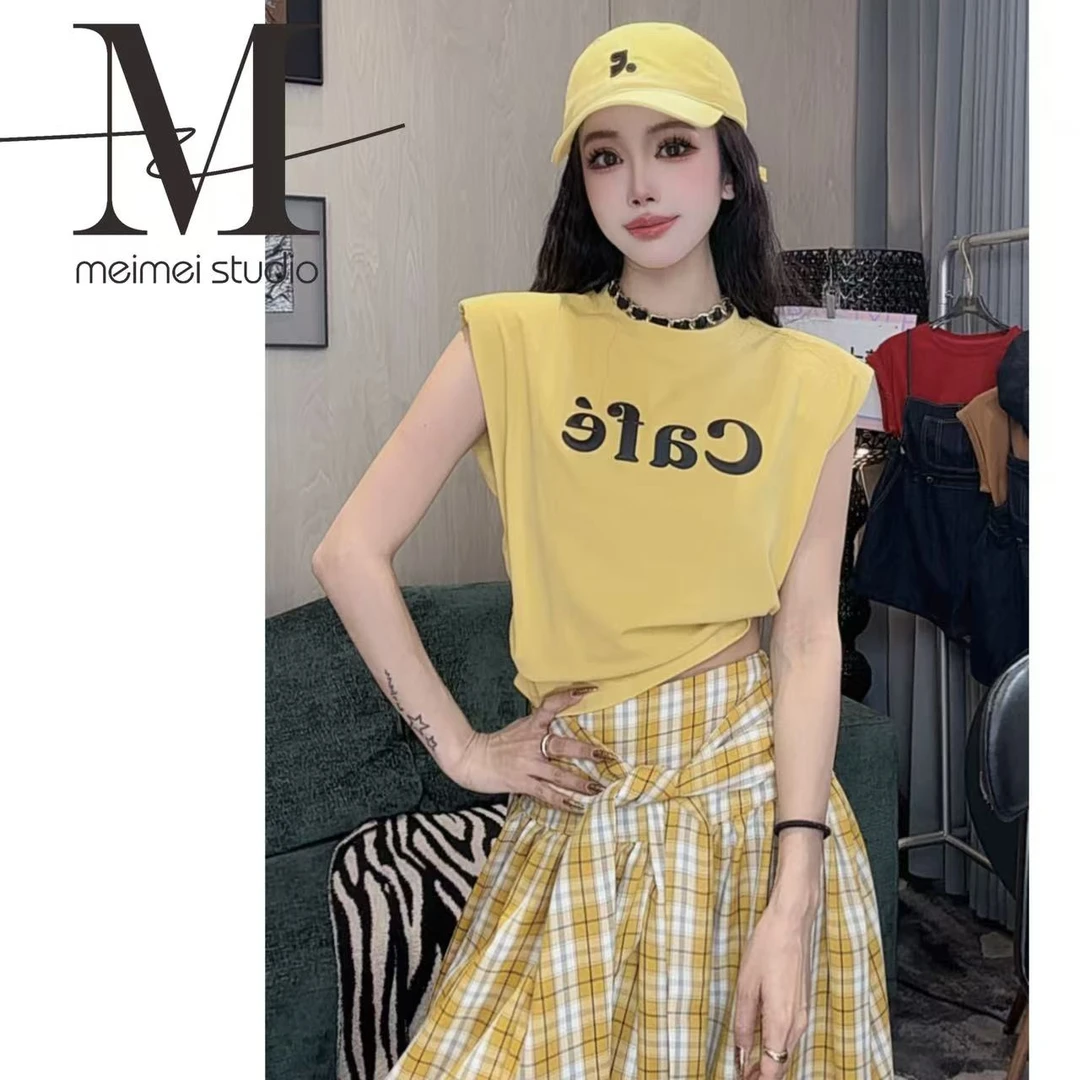 MEIMEI STUDIO【夏天】显瘦新款轻奢休闲无袖上衣341-30472921
