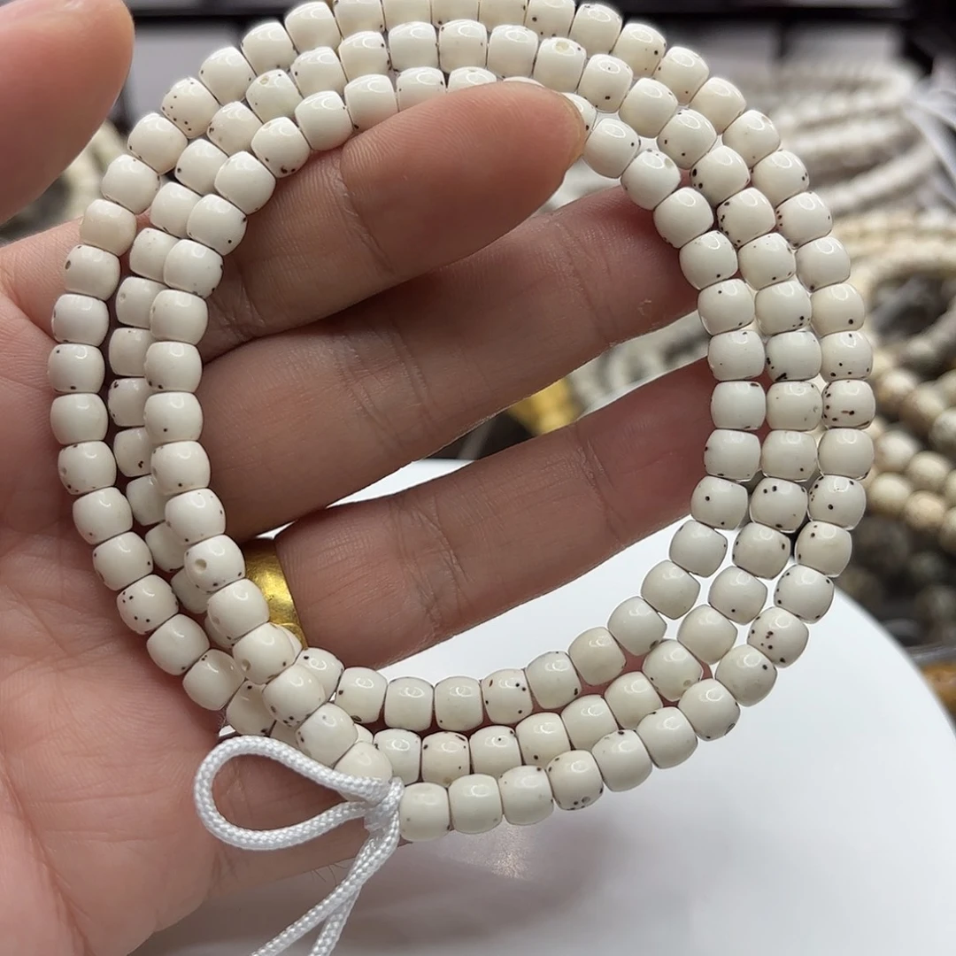 星月菩提吊坠65鼓珠原生态通体大留白130颗