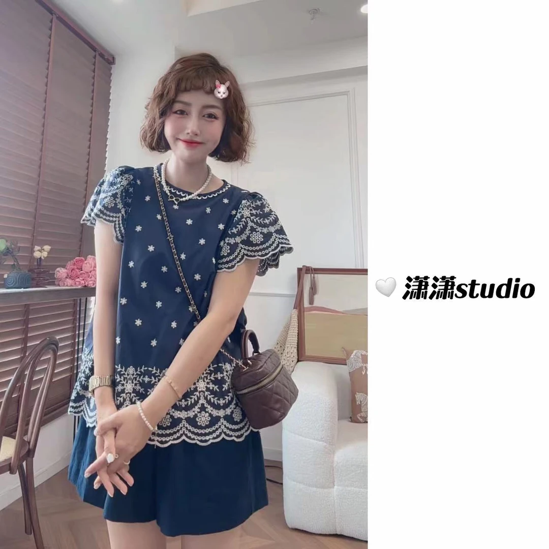 【香榭丽舍】【重工刺绣】【显瘦】【高级感】潇潇自制韩系百搭衬衣XS2540