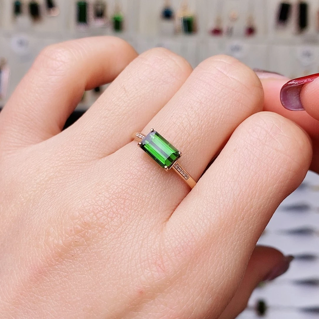 碧玺戒指碧玺18K金镶嵌