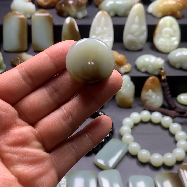 和田玉（糖玉）颈饰未镶嵌