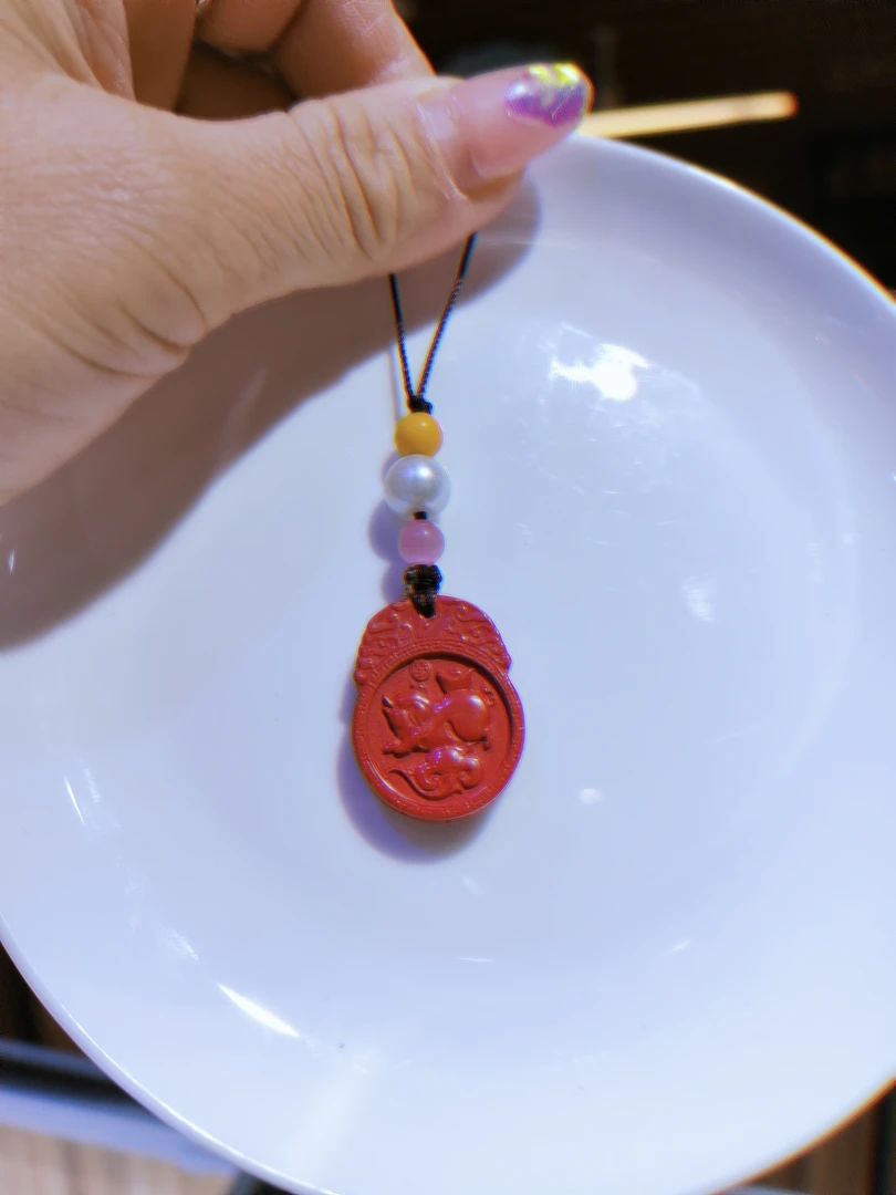 含辰砂工艺品朱砂生肖猪守护神包挂钥匙挂