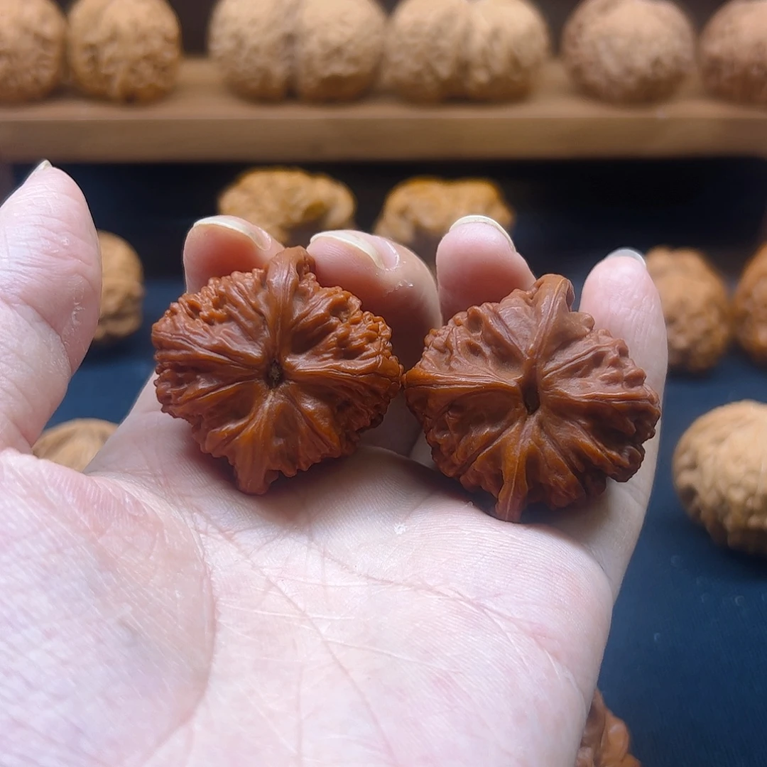 把件核桃自玩红狮子全品