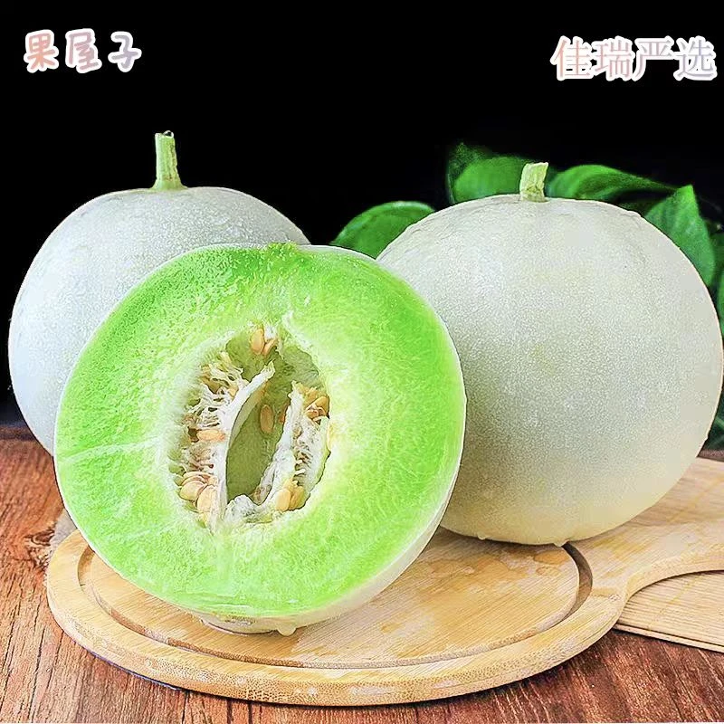 玉菇甜瓜冰淇淋口感软糯香甜多汁当季新鲜水果